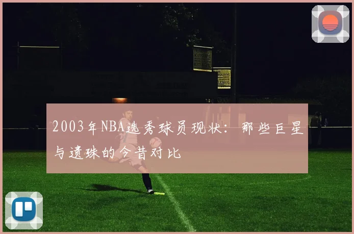 2003年NBA选秀球员现状：那些巨星与遗珠的今昔对比